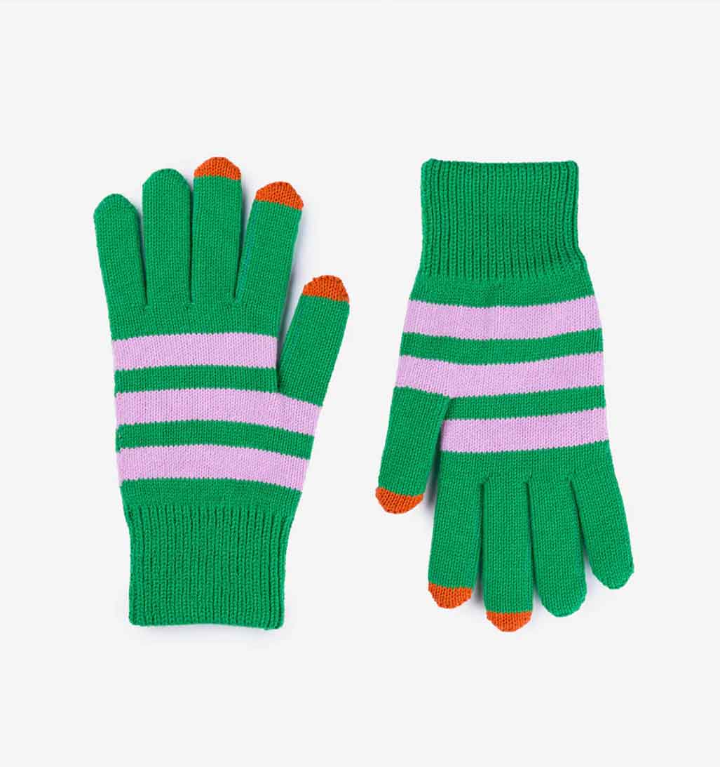 Stripe Touchscreen Gloves - re - souL