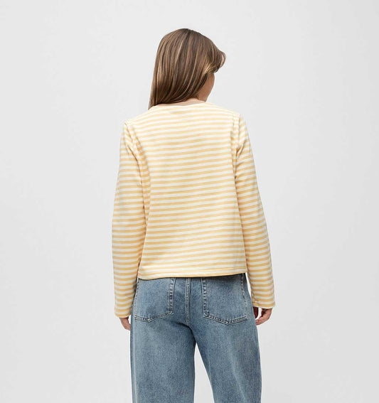 The Kathleen Stripe Top - Yellow/Cream - re - souL