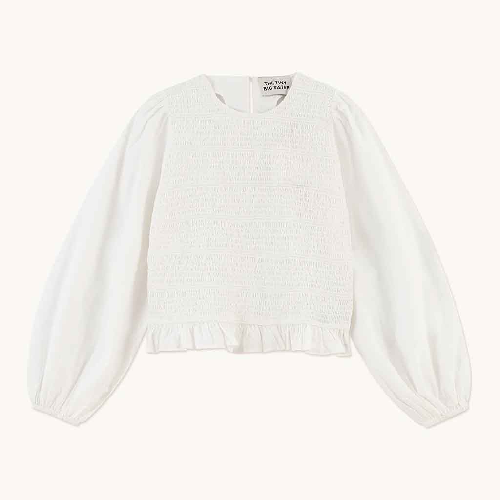 Tiny Cottons Smocked Top - White - re - souL