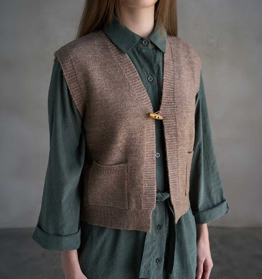 Toggle Button Sweater Vest - re-souL