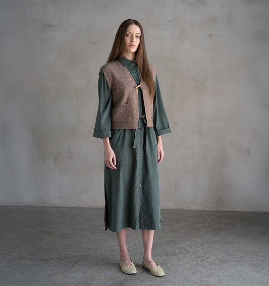 Toggle Button Sweater Vest - re-souL