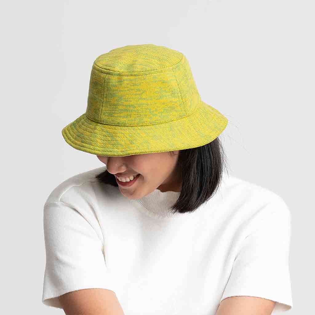 Twist Knit Bucket Hat - Golden Olive Green - re - souL