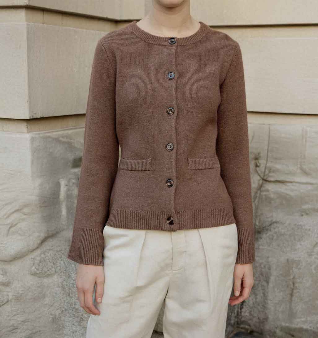 Tyler Bell Sleeve Cardigan - Chestnut Brown - re - souL