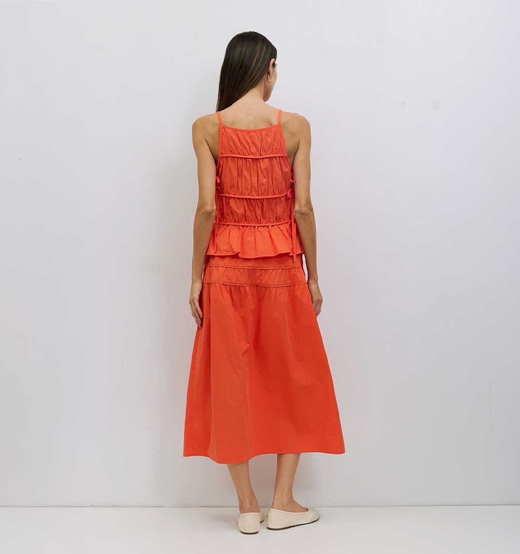 Vanessa Cotton Skirt - Coral - re - souL