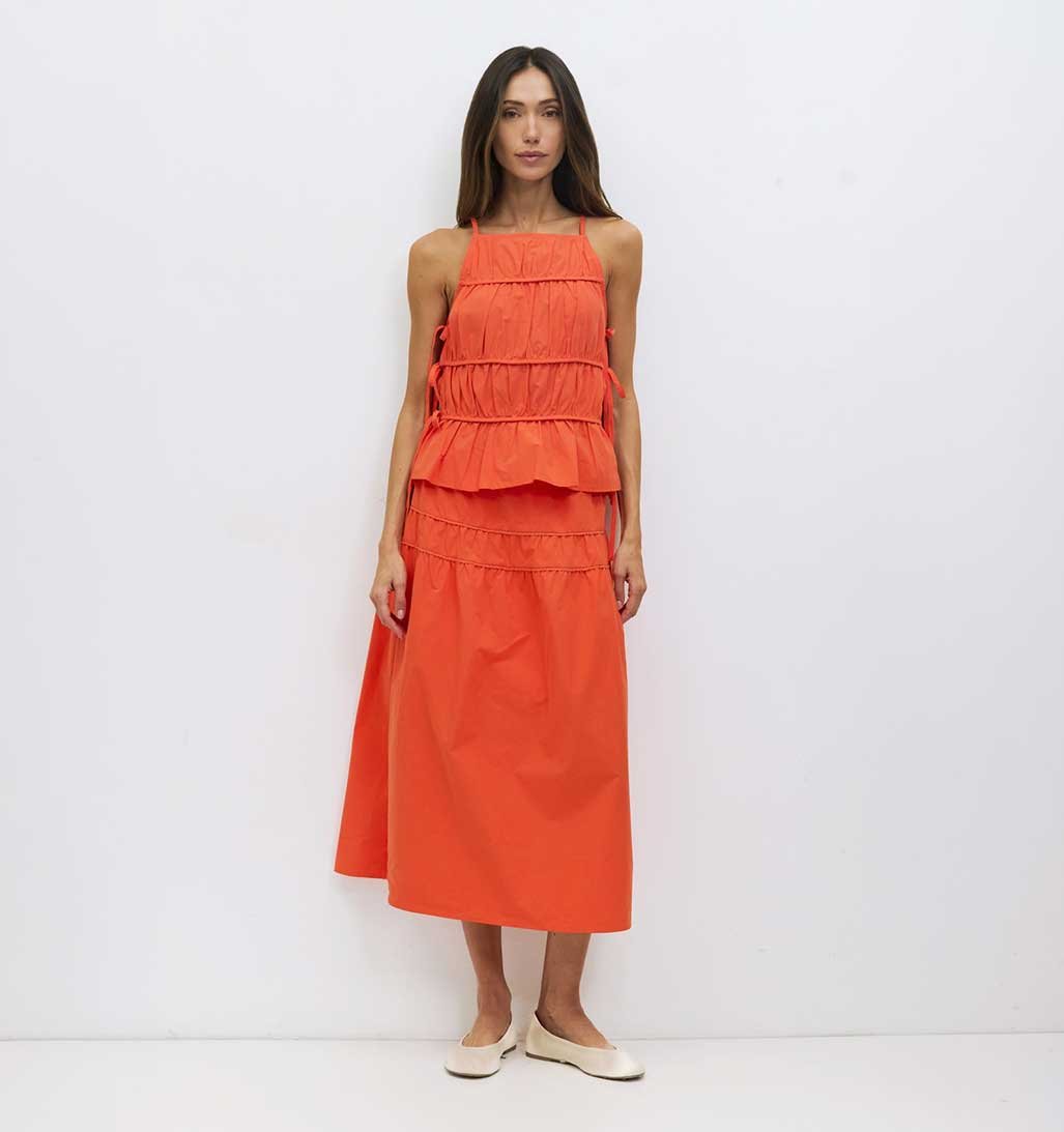 Vanessa Cotton Skirt - Coral - re - souL