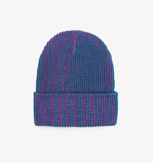 Verloop Simple Rib Beanie - Teal/Magenta - re - souL