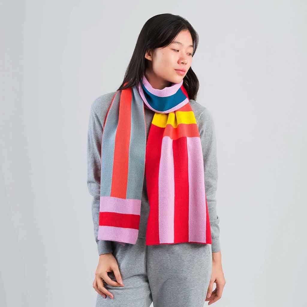 Waterfall Big Stripe Scarf - re - souL