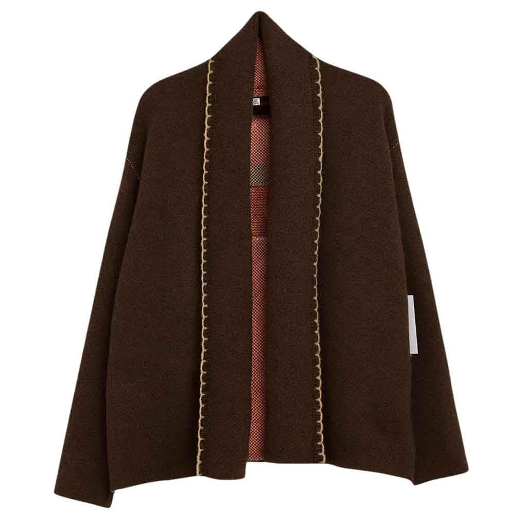 Winter Pug Cardigan - Brown - re - souL