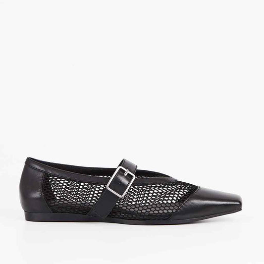 Wioletta Mesh Mary Jane - Black - re - souL