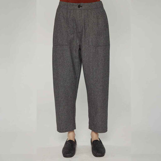 Wool Blend Mini Herrigbone Pants - re - souL