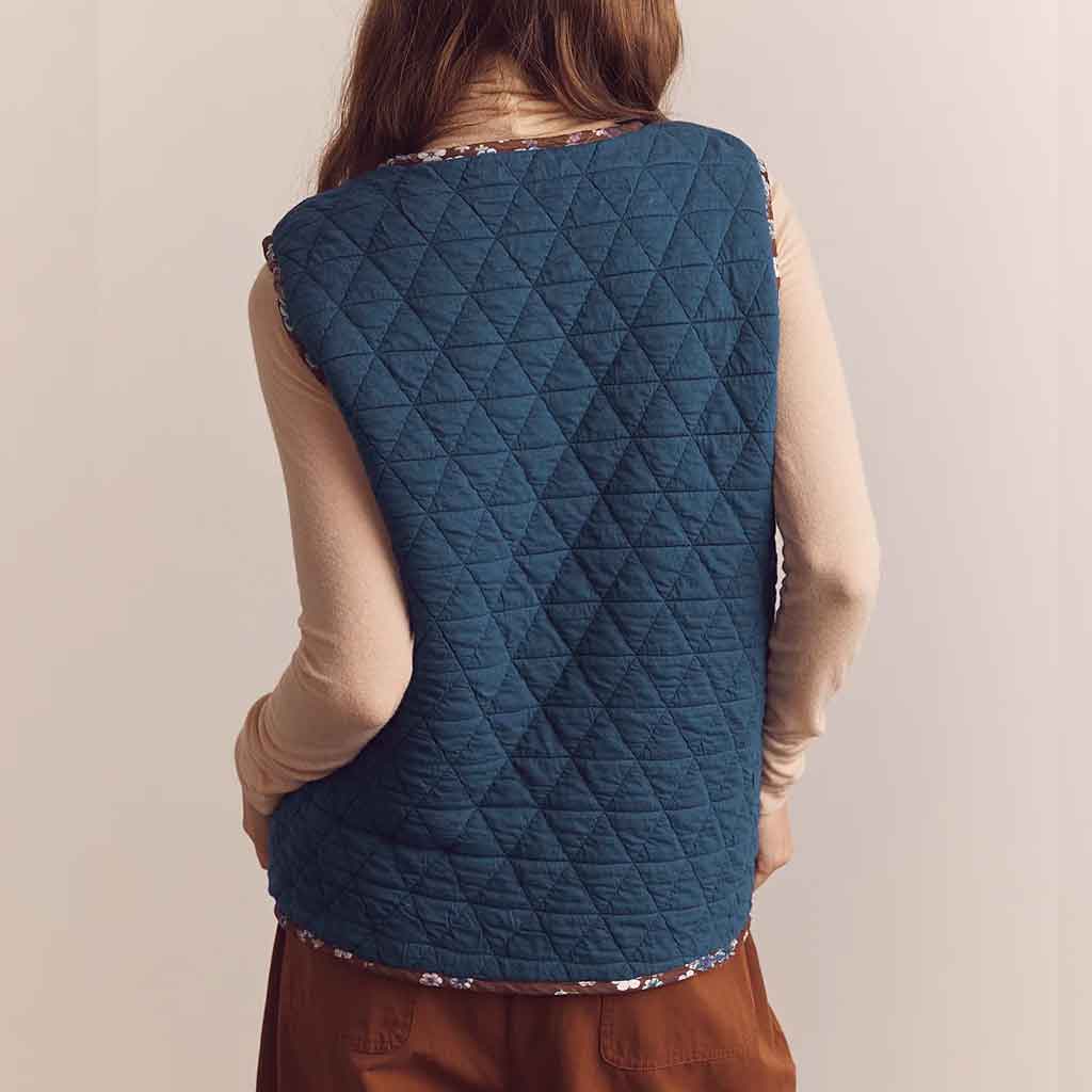 Wool Blend Shepard Reversible Vest - re - souL