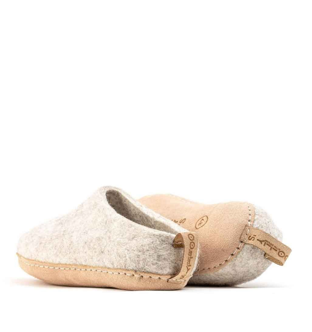 Woollyes Indoor Slipper Mens - Light Brown - re - souL
