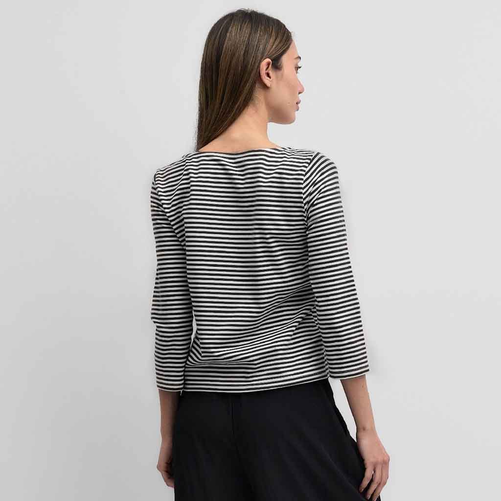 Xara Striped Top - Black/White - re - souL