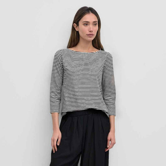 Xara Striped Top - Black/White - re - souL