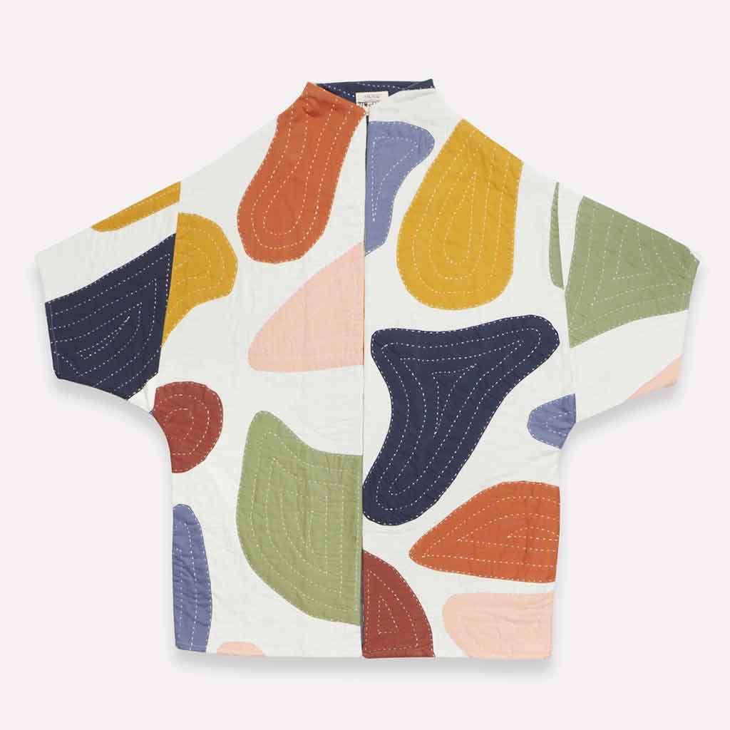 Anchal Petal Cocoon Jacket - Multicolor Shape - re-souL