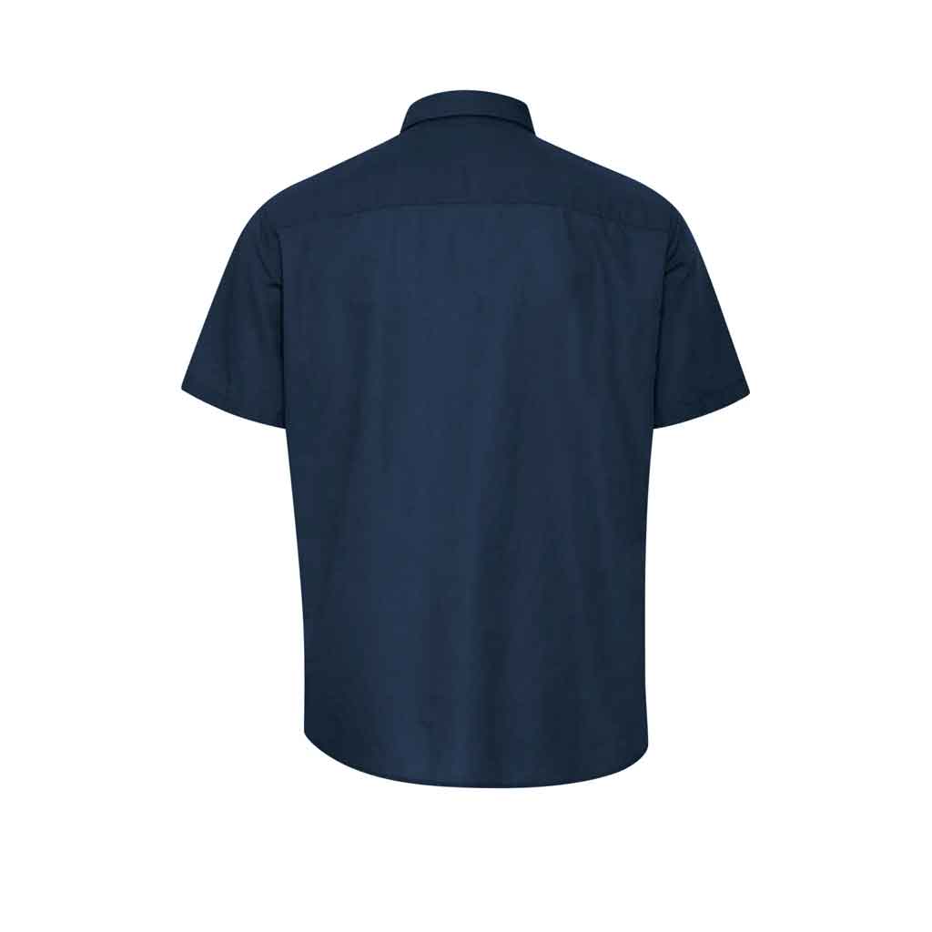 Blend Linen Shirt - Navy - re-souL