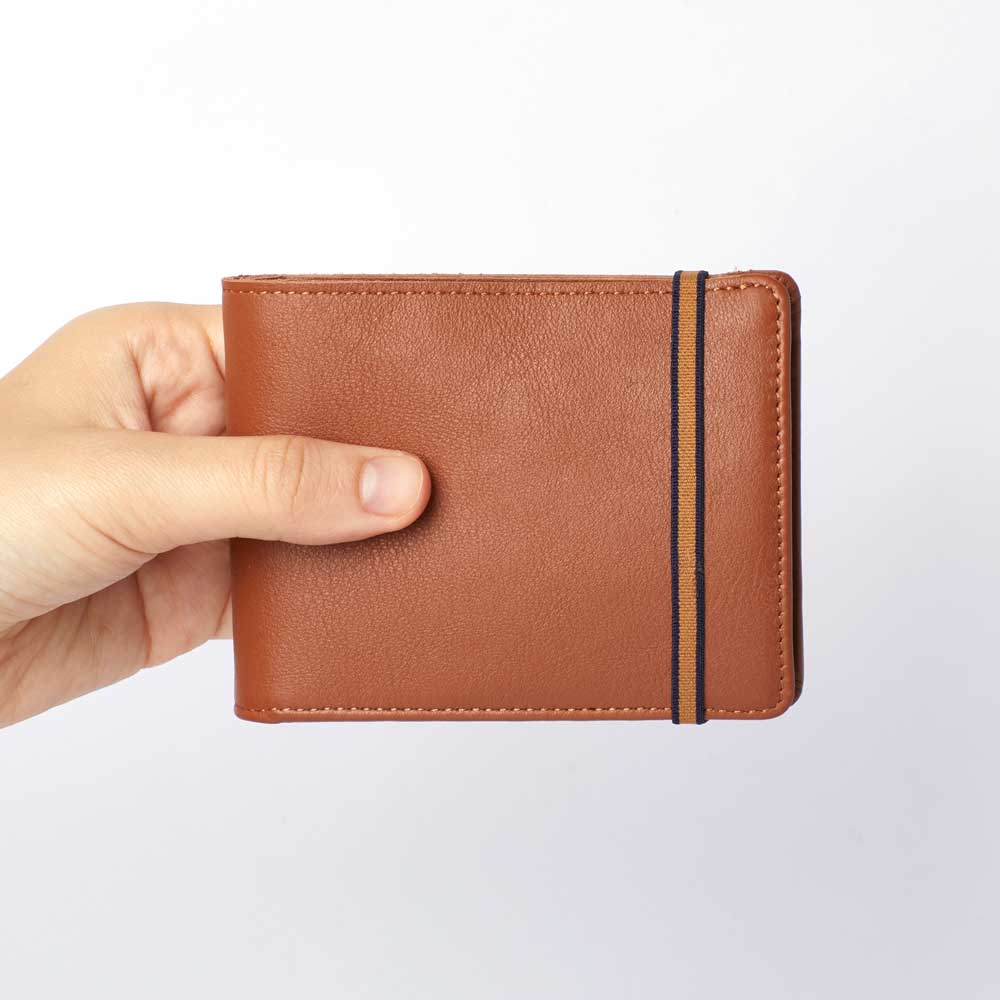 Carré Royal Minimalist Coin Wallet - Cognac - re-souL