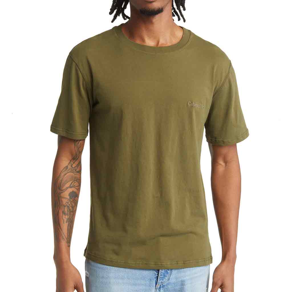 CAT WWR Embroidered T-Shirt - Green Bean - re-souL