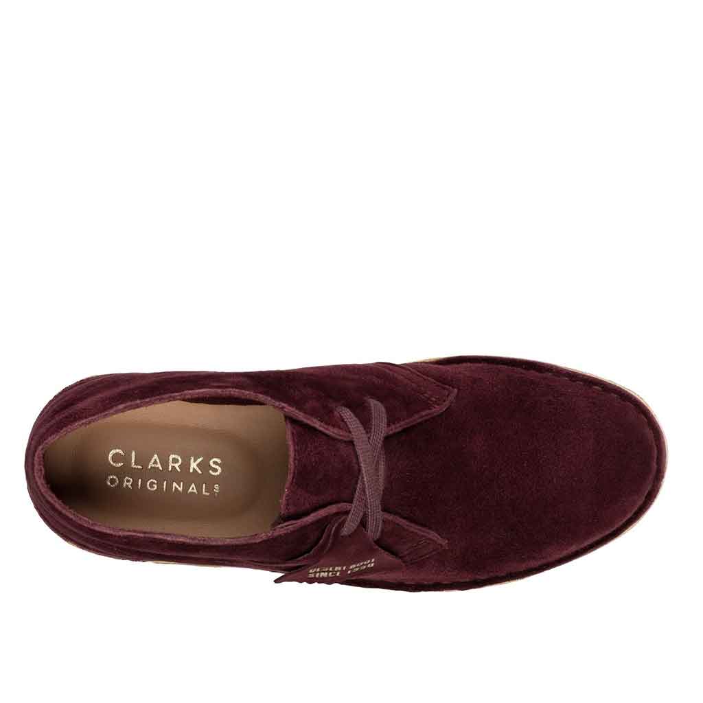 Clarks Originals Desert Boot for Women - Merlot Suede - re-souL