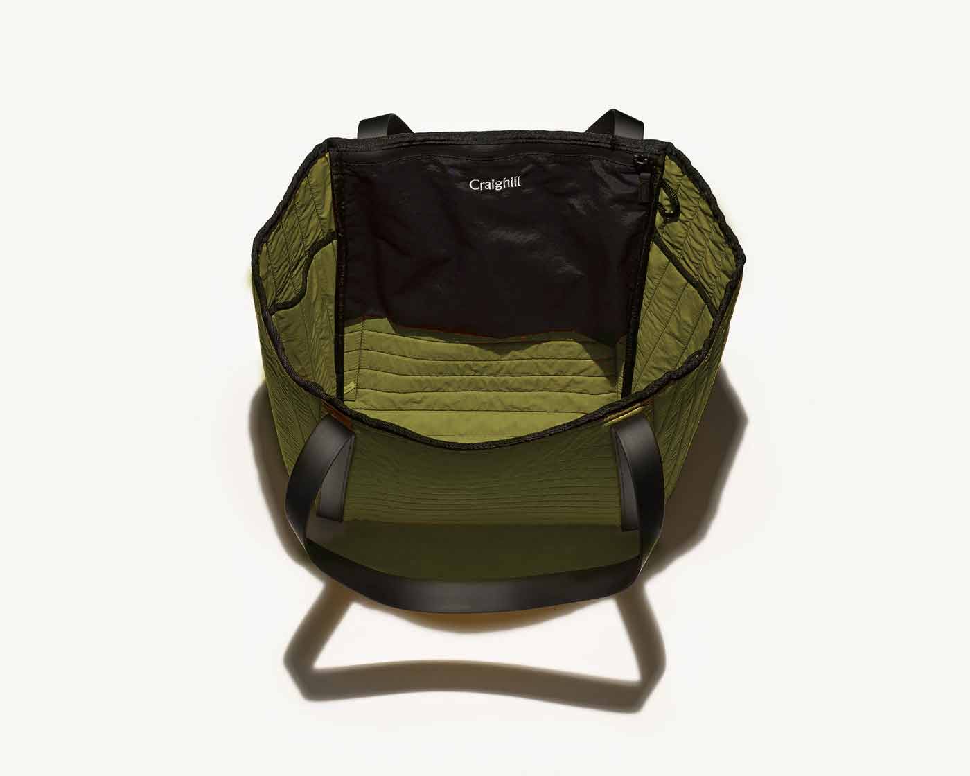 Craighill Arris Tote - Moss Quilted Nylon - re-souL