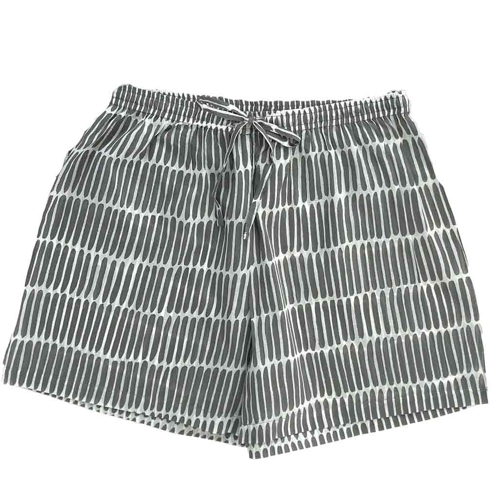 Fence Shorts PJ Set - Grey - re-souL