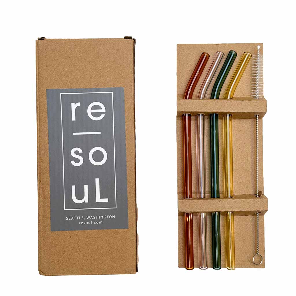 Glass Straw 4-pack - Multi - re-souL