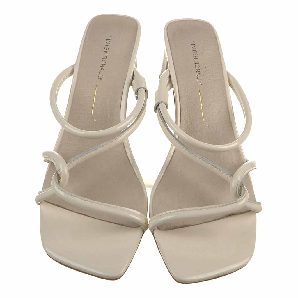 Intentionally Blank Willow Heeled Sandal - Cream - re-souL