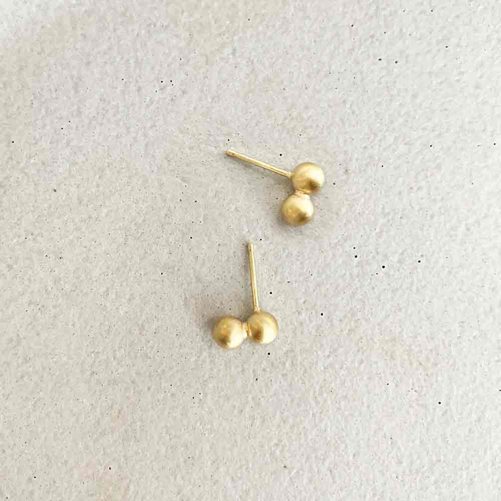 Iris Guy Design Stacked Gold Ball Studs - re-souL