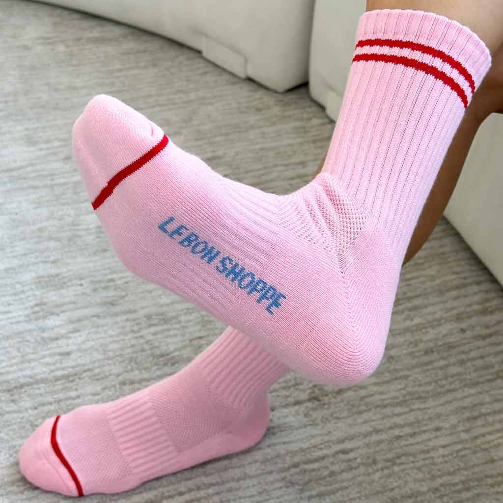 Le Bon Shoppe Boyfriend Socks - Amour Pink - re-souL