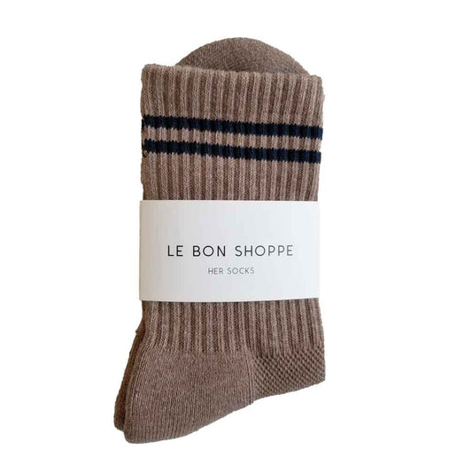 Le Bon Shoppe Boyfriend Socks - Cocoa - re-souL