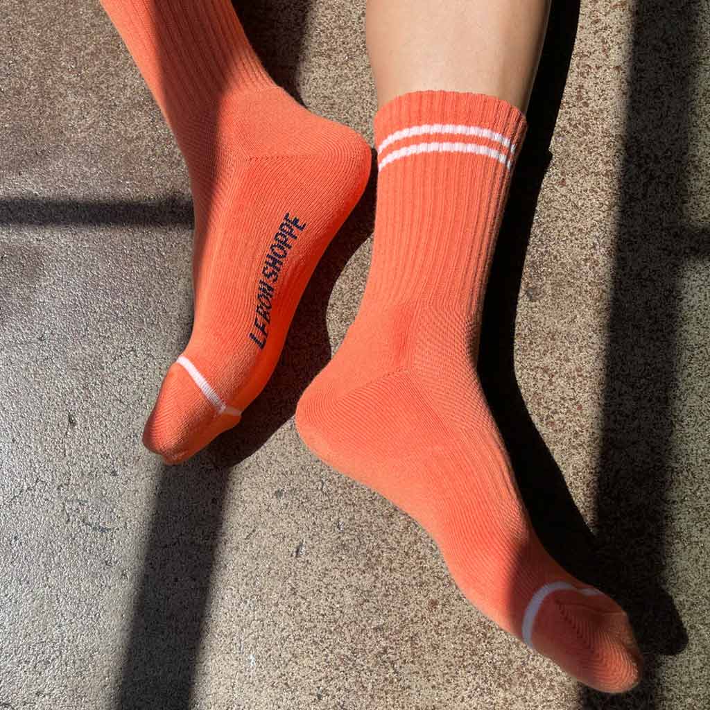 Le Bon Shoppe Boyfriend Socks - Orange - re-souL