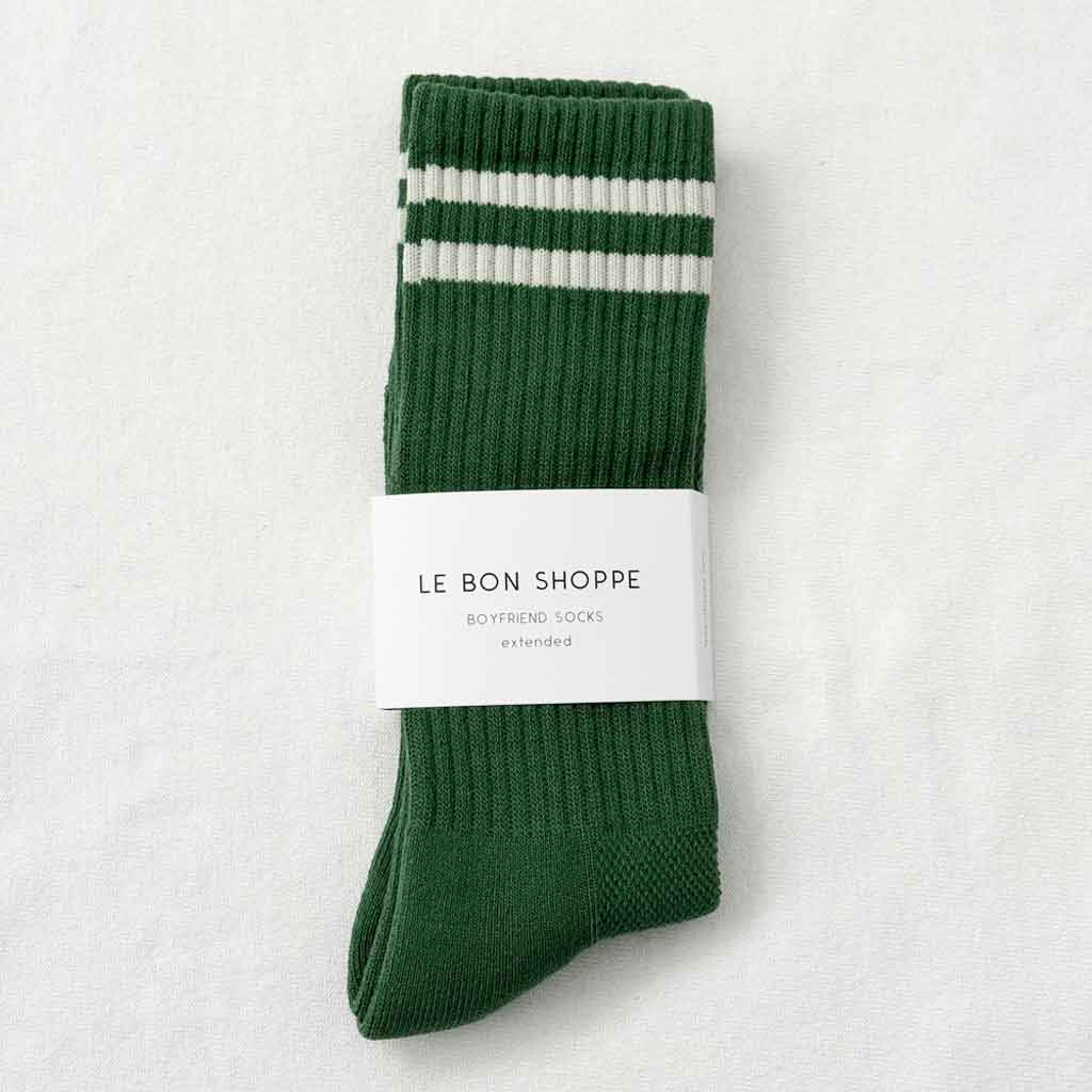 Le Bon Shoppe Extended Boyfriend Socks - Moss - re-souL