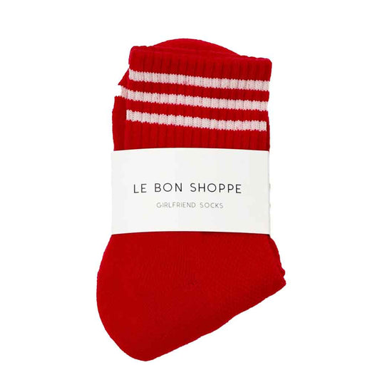 Le Bon Shoppe Girlfriend Socks - Scarlet - re-souL