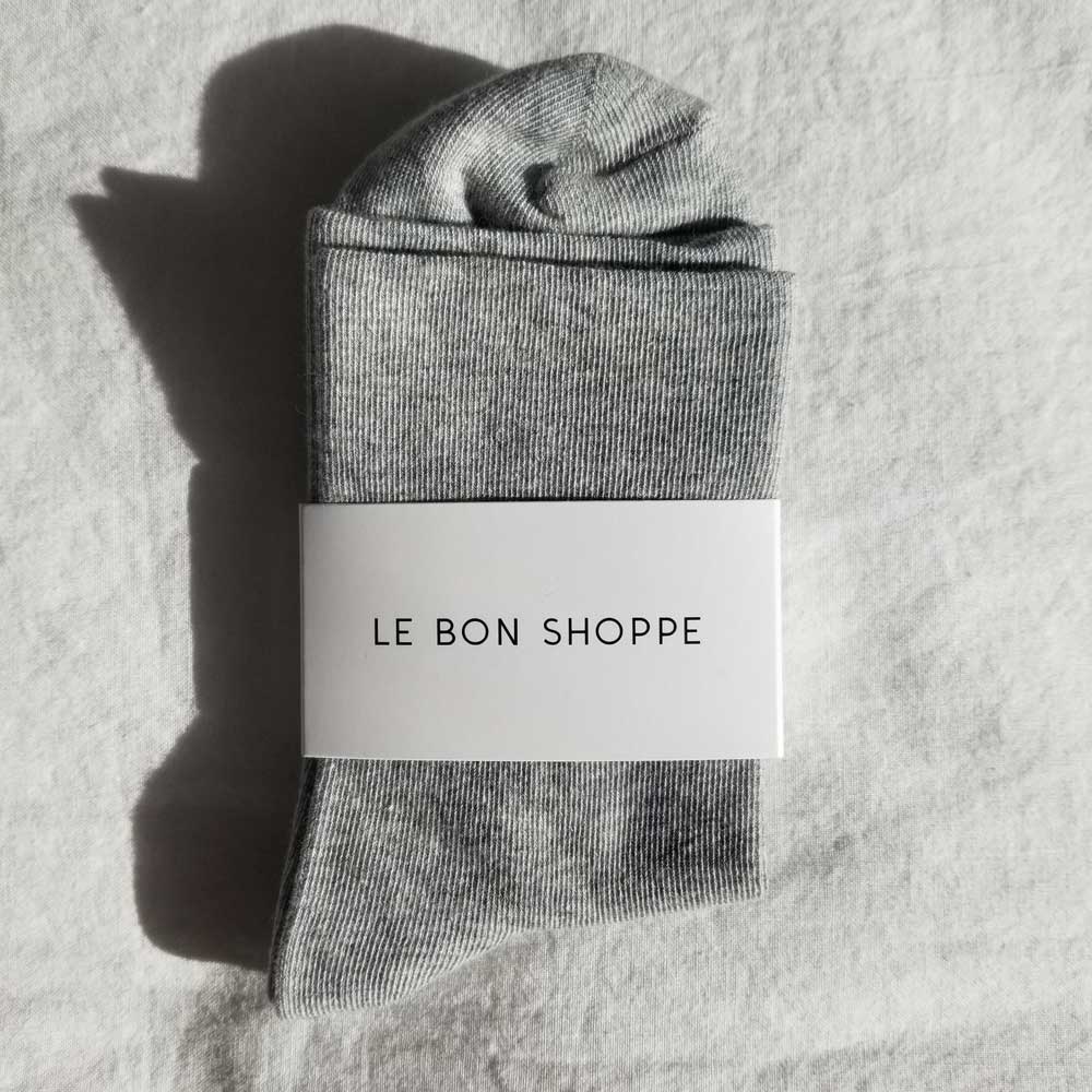 Le Bon Shoppe Sneaker Socks - Heather Grey - re-souL