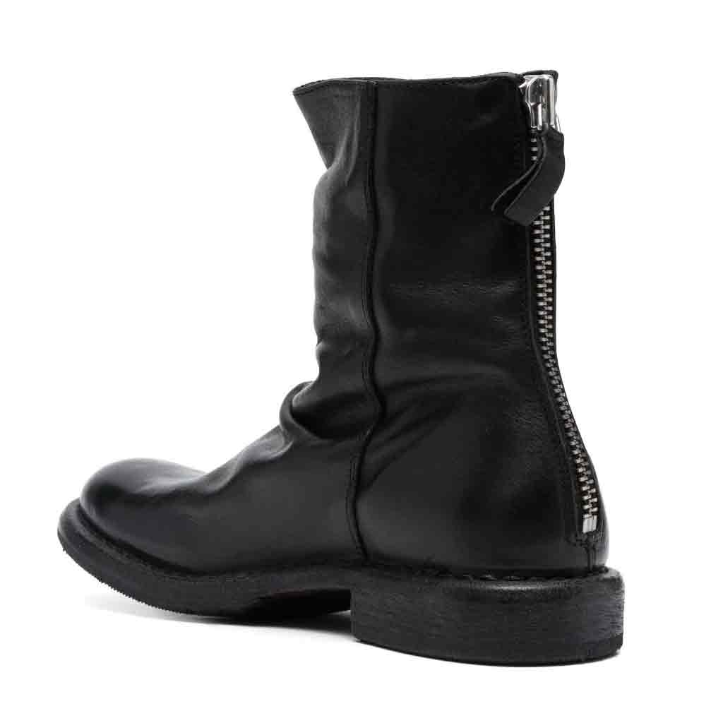MOMA Back -zip Ankle Boot - Black