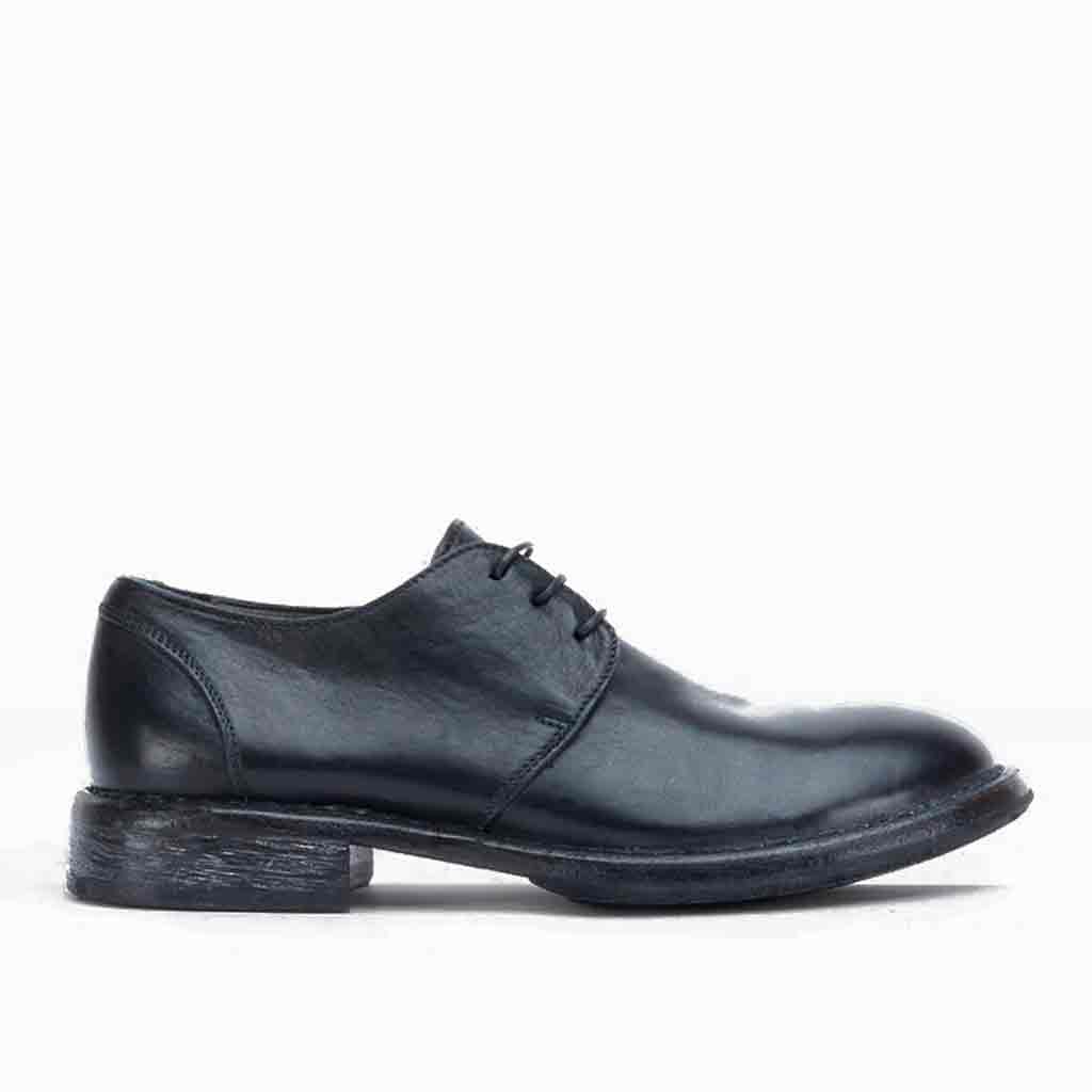 MOMA Italian Lace-Up Oxford - Black - re-souL