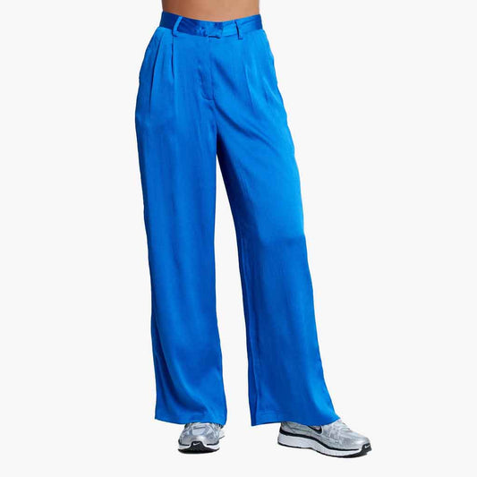 Native Youth Textured Satin Pants - Blue - re-souL