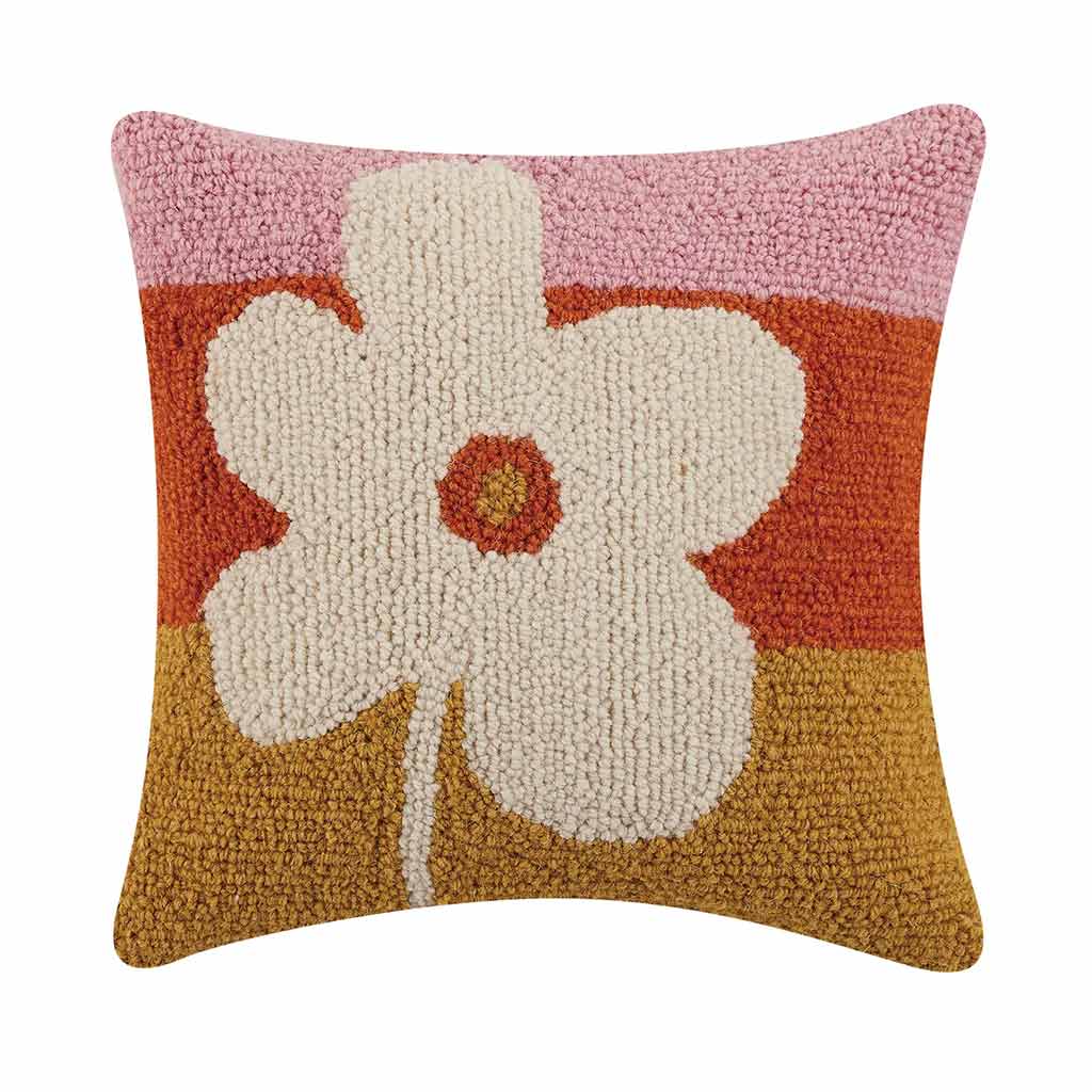 Peking Handicrafts Flower Hook Pillow - re-souL