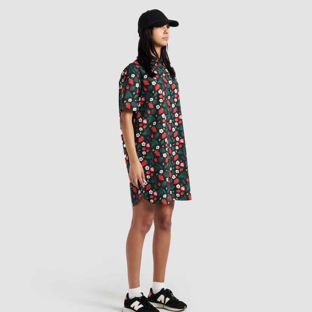Poplin and Co. Strawberry Fields Shirt Dress - re-souL