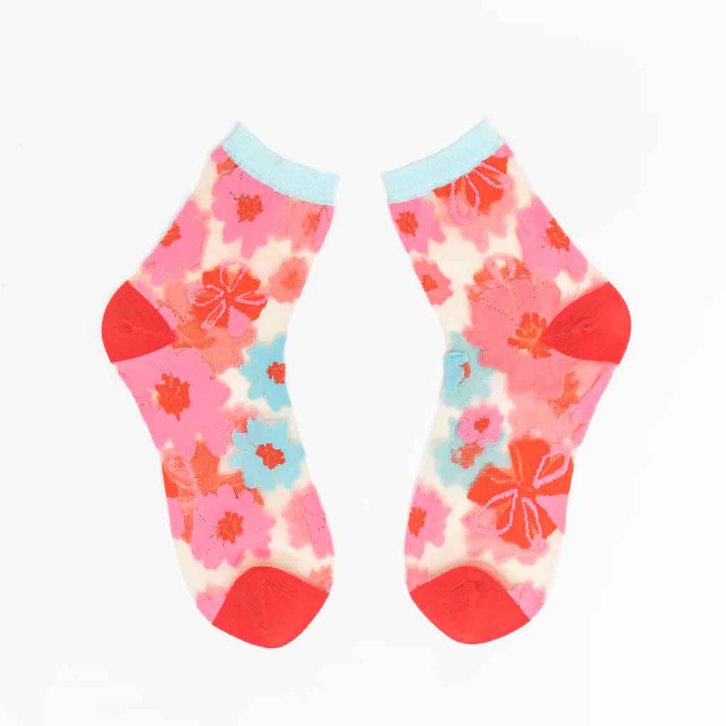Sock Candy Sheer Sock - Ribbon Roses - re-souL