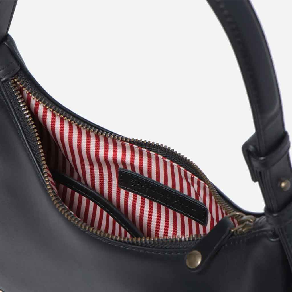 Stitch & Hide Kate Mini Shoulder Bag - Black - re-souL