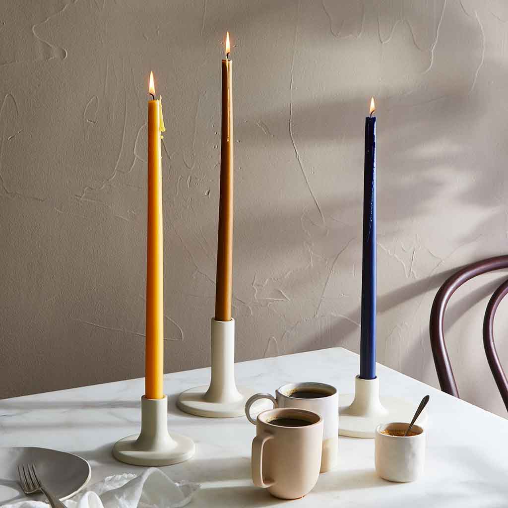 The Floral Society 12" Taper Candles 2-Pack - Midnight - re-souL