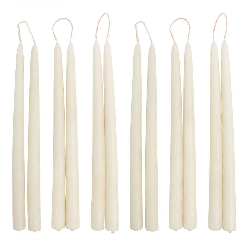 The Floral Society 12" Taper Candles 2-Pack - Parchment - re-souL