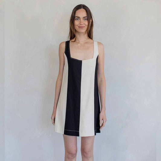 Things Between Chelsea Shift Dress - Black and White - re-souL