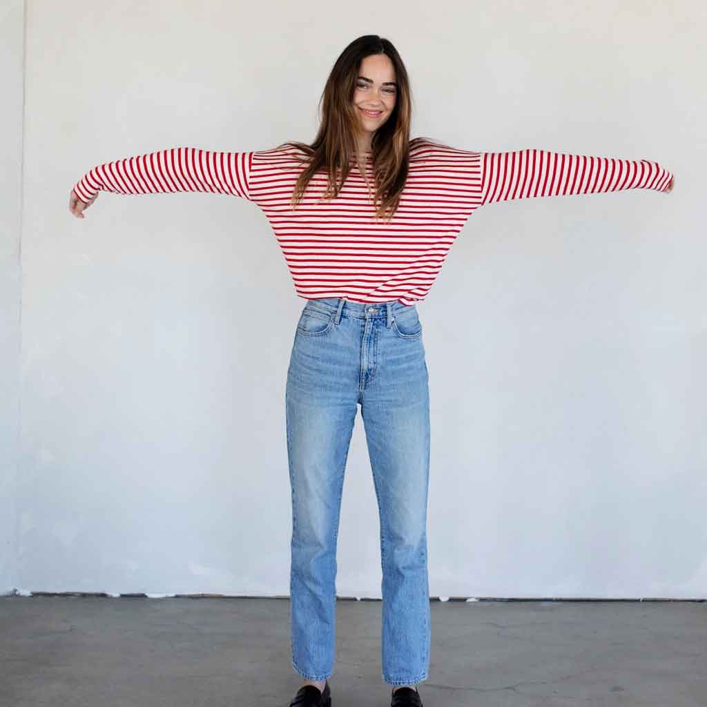 Things Between Palmer Striped Long Sleeve - Red/White - re-souL
