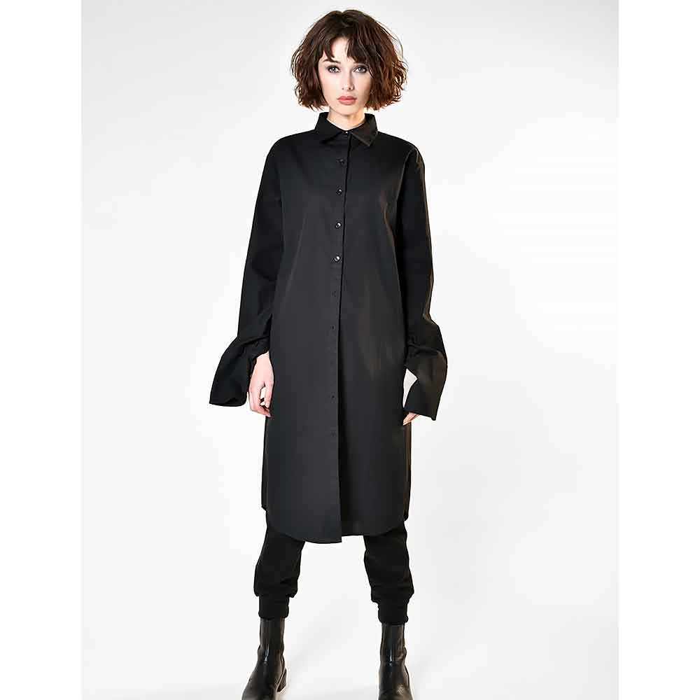 Uzi NYC Big Sleeve Dress - Black - re-souL