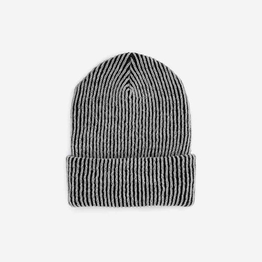 Verloop Simple Rib Hat - Black White - re-souL