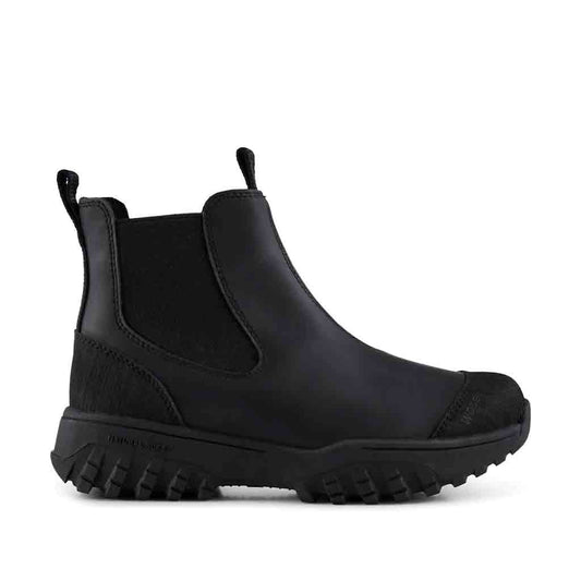 Woden Magda Rubber Track Boot - Black Smooth - re-souL