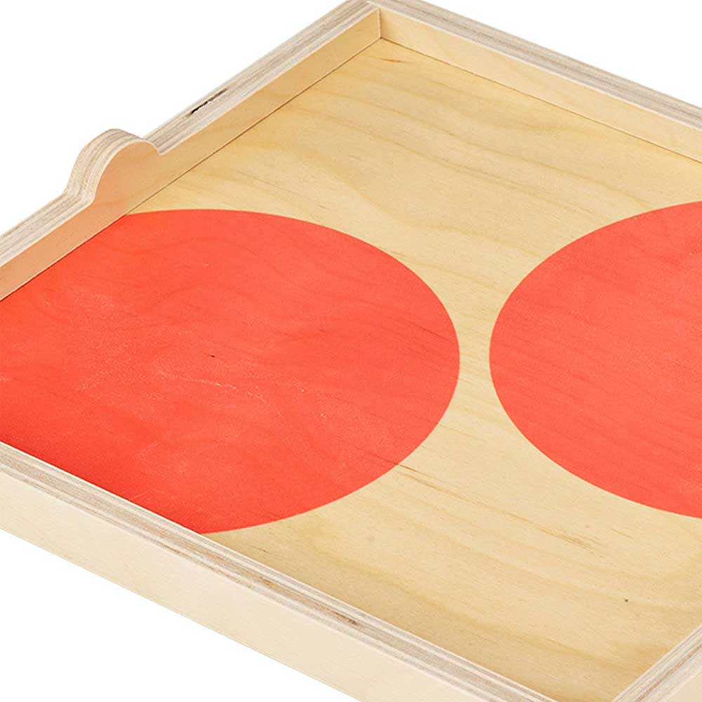 Wolfum Coral Dot Square Tray - re-souL
